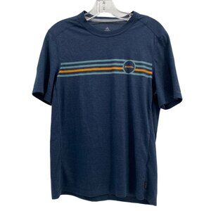 Prana Blue Short Sleeve T-Shirt | Regular Fit XS